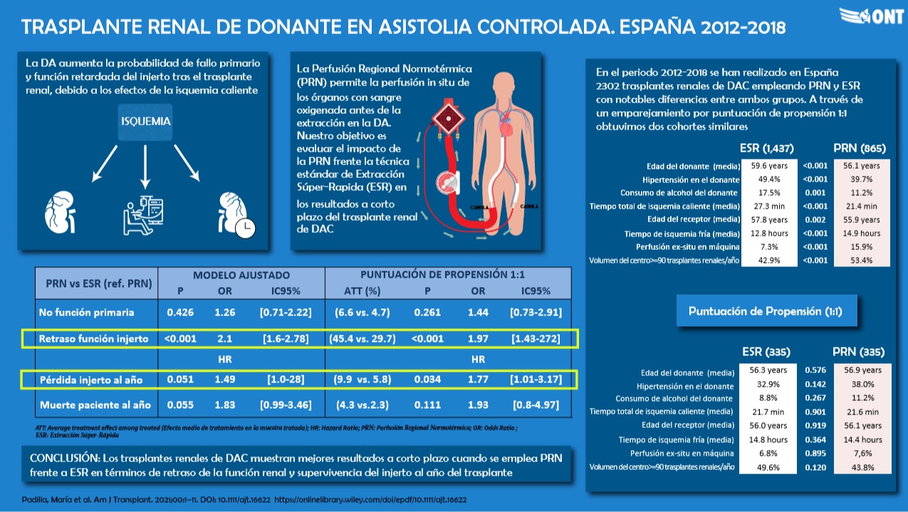 Una técnica de preservación “made in Spain” mejora el resultado de los trasplantes renales de donantes en asistolia