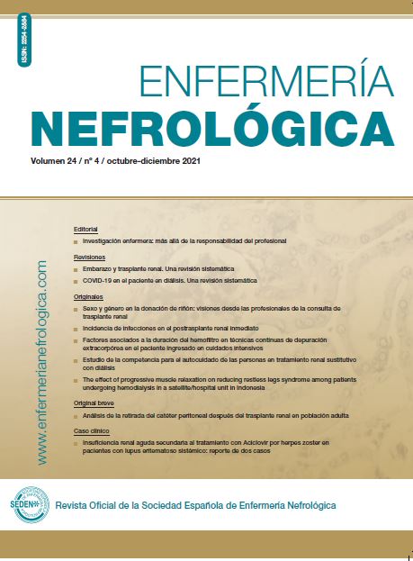 Revista Enfermería Nefrológica nº 24, Volumen 4