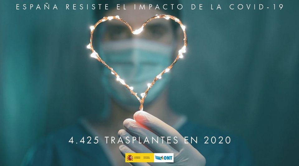 España resiste el impacto de la COVID-19: realiza 4.425 trasplantes en 2020