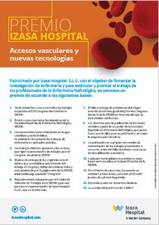 Premio IZASA HOSPITAL "ACCESOS VASCULARES Y NUEVAS TECNOLOGÍAS" 2021